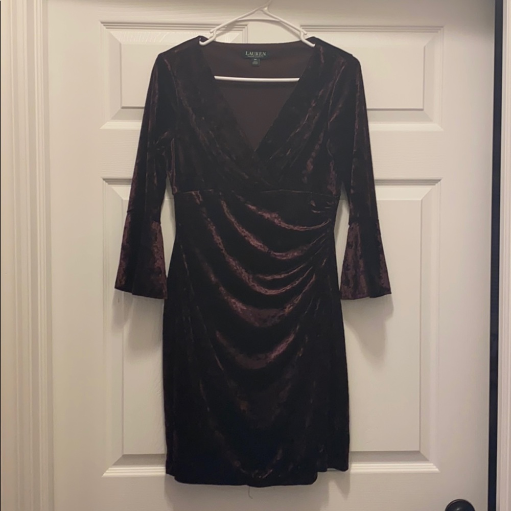 Violet velvet Ralph Lauren dress